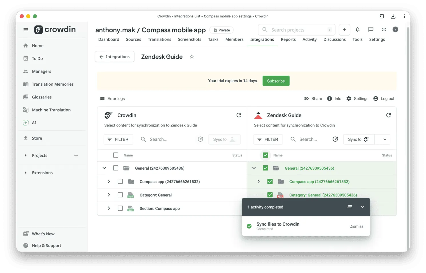 Cost of translating Zendesk article via Crowdin AI